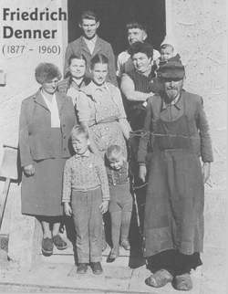 Familie Friedrich Denner aus Dermbach, Verwandtschaft nicht belegt. Quelle: Dermbach in Bildern, Verlag D&ouml;lle/Resch 2000